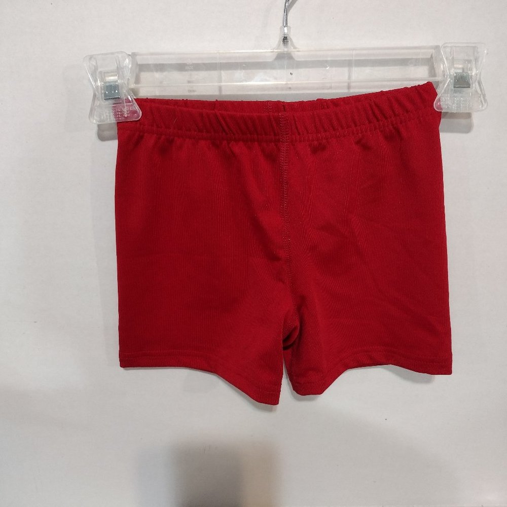 743 GIRLS MEDIUM RED AUGUSTA SPORTSWEAR CHEERLEADING SHORTS 010